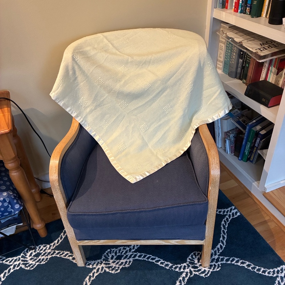 Yellow Baby Blanket From Saks Fifth Avenue Handwoven by Churchill Weavers